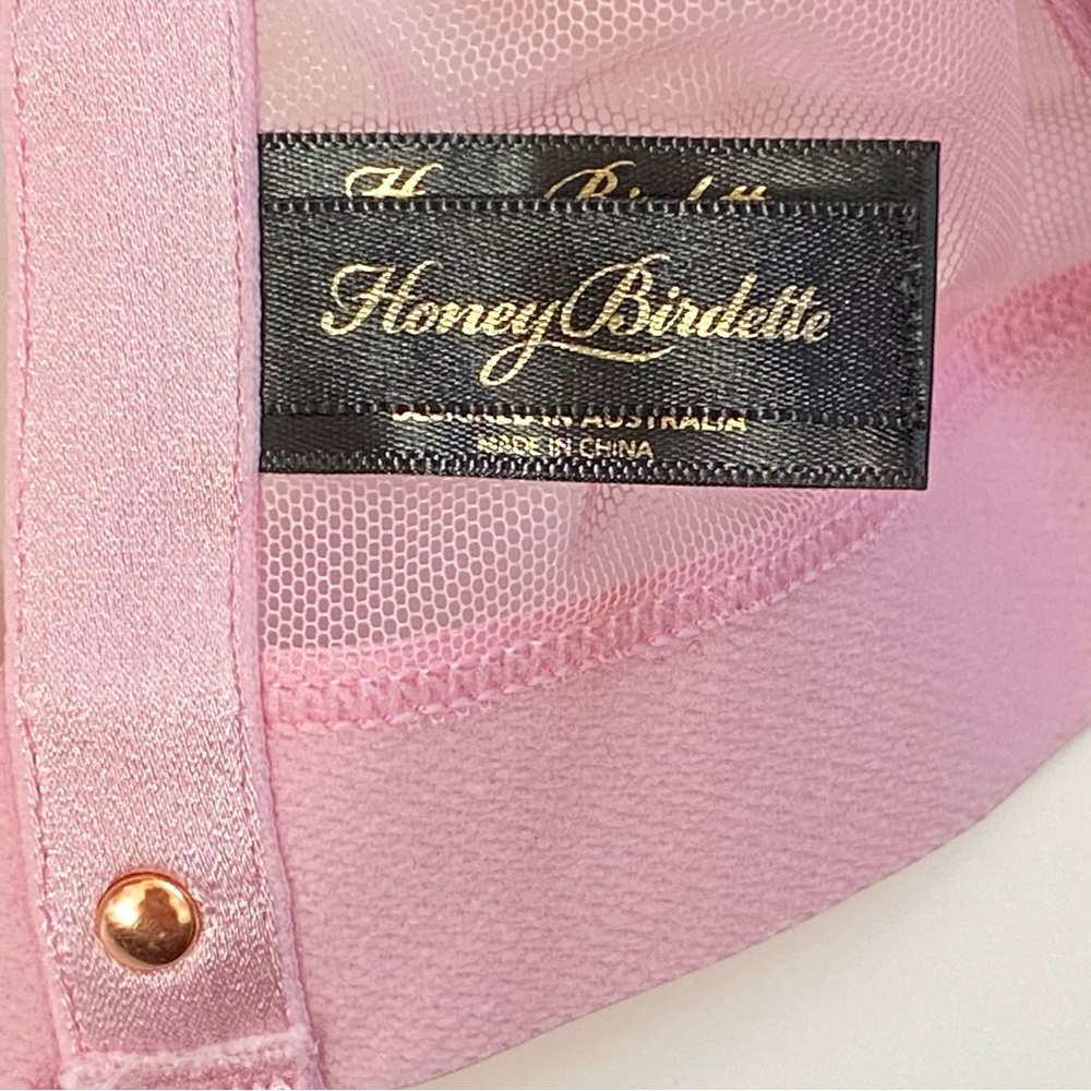 HONEY BIRDETTE blush pink bondage KUKORO push-up bra rose gold front closure - Picture 9 of 12